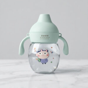 23.jpg 280ml Baby Mumpot Straw Bottle – Duck Beak Sippy Cup, Anti-Choking Leakproof Training Cup with Handle | BPA Free Portable Baby Water Bottle
